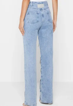 Line Art Boyfriend Jeans - Mid Blue^Manière De Voir Clearance