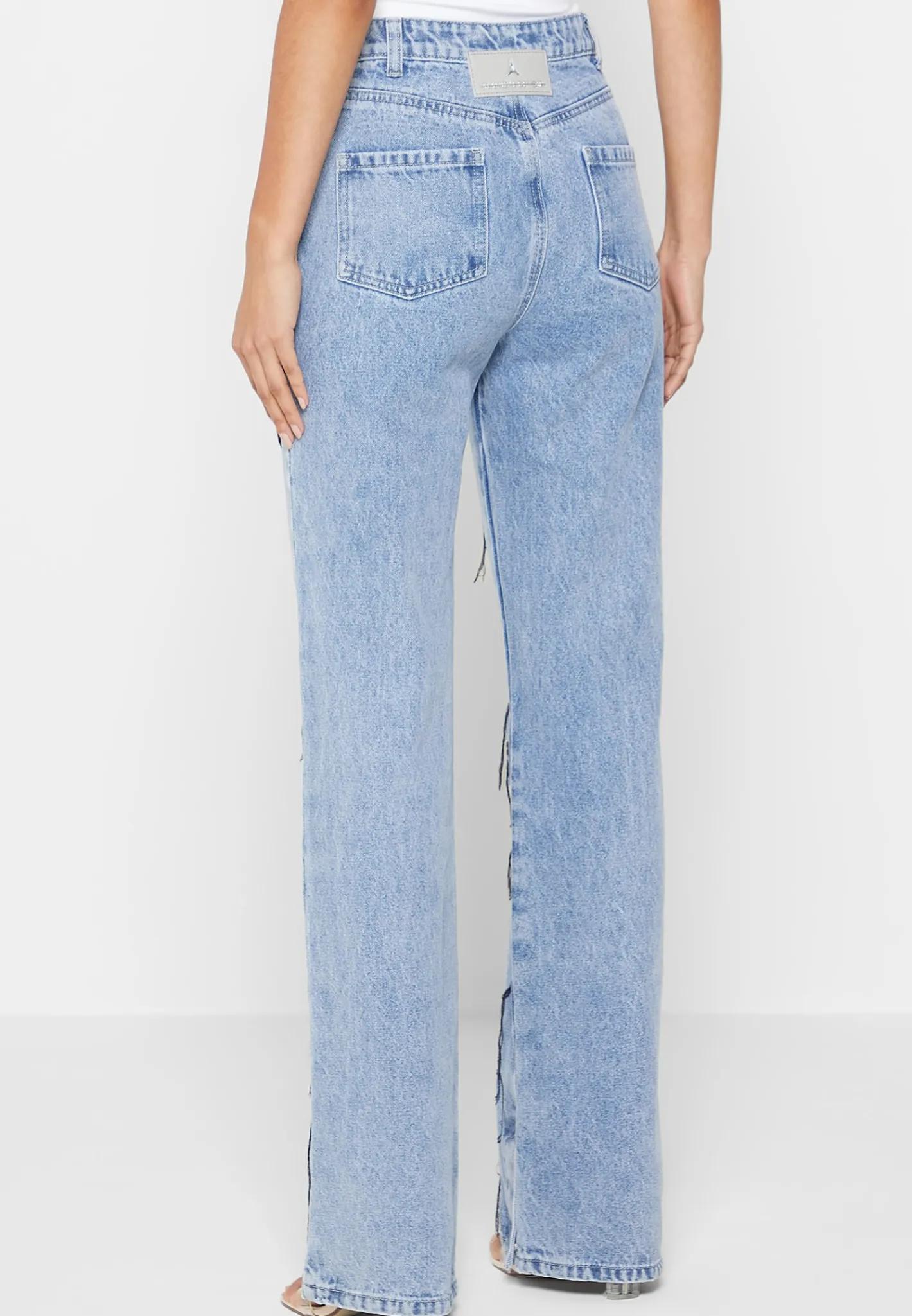 Line Art Boyfriend Jeans - Mid Blue^Manière De Voir Clearance