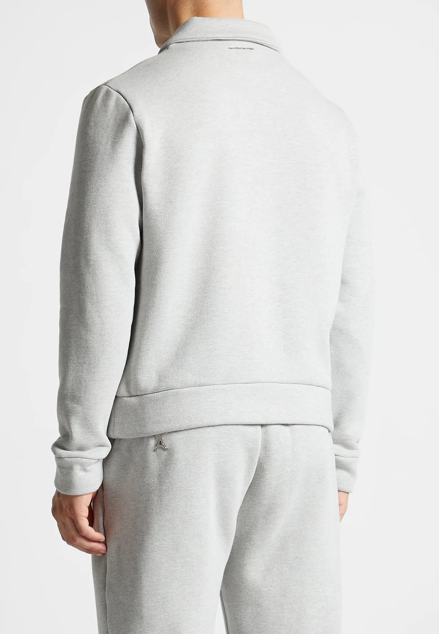 Long Sleeve Polo Zip Jumper - Light Grey Marl^Manière De Voir Sale