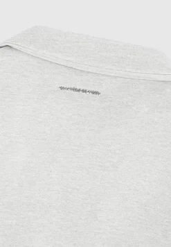 Long Sleeve Polo Zip Jumper - Light Grey Marl^Manière De Voir Sale