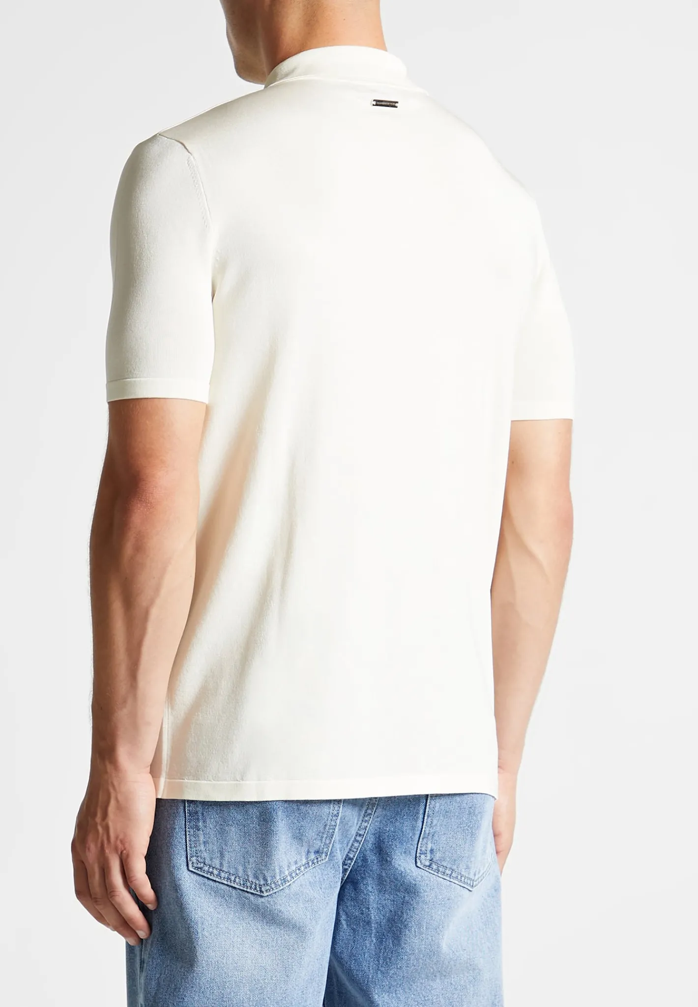 Luxe Polo Top With Zip - Off White^Manière De Voir Discount