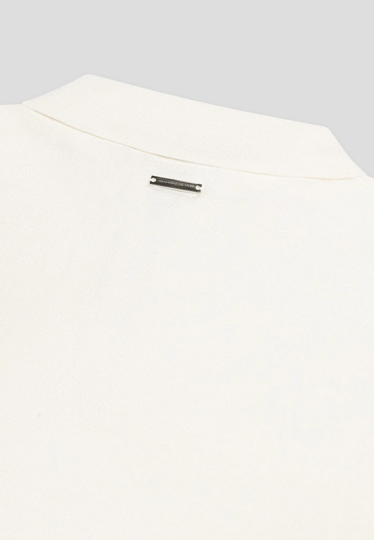 Luxe Polo Top With Zip - Off White^Manière De Voir Discount