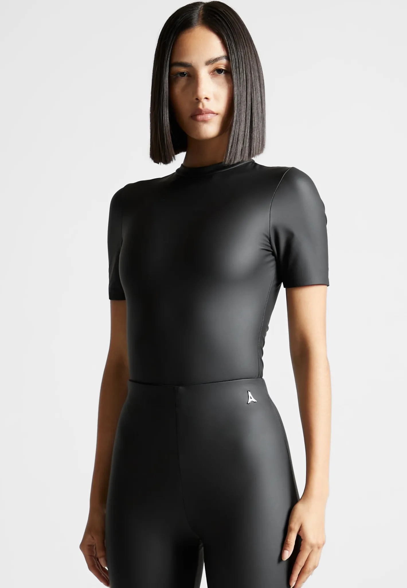 Matte Vegan Leather Tee Bodysuit -^Manière De Voir Best