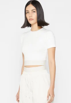 MDV Banded Crop T Shirt - Off White^Manière De Voir Outlet