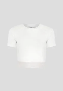 MDV Banded Crop T Shirt - Off White^Manière De Voir Outlet