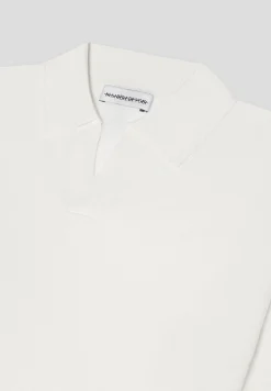 Merino Wool Long Sleeve Revere Polo Shirt - Off White^Manière De Voir Discount