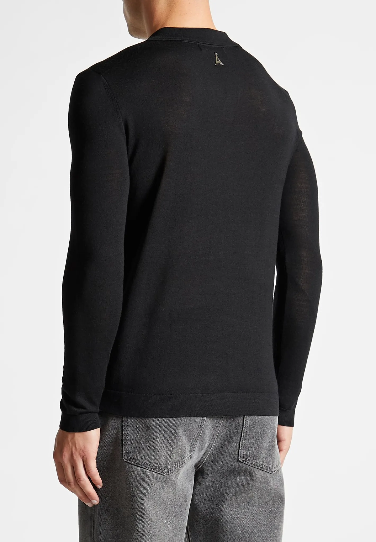 Merino Wool Long Sleeve Revere Polo Shirt -^Manière De Voir New