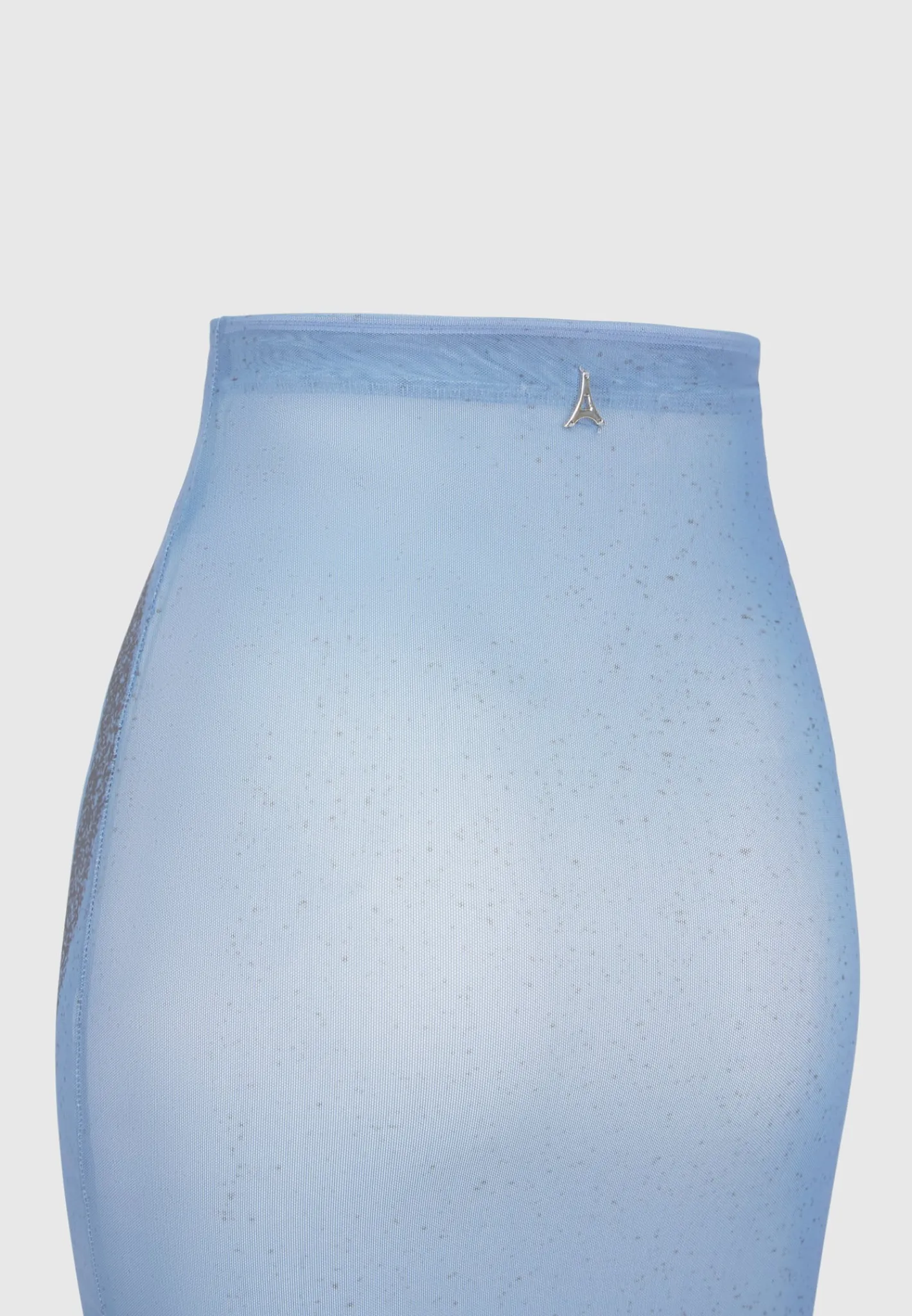 Mesh Printed Maxi Skirt - Blue^Manière De Voir Discount