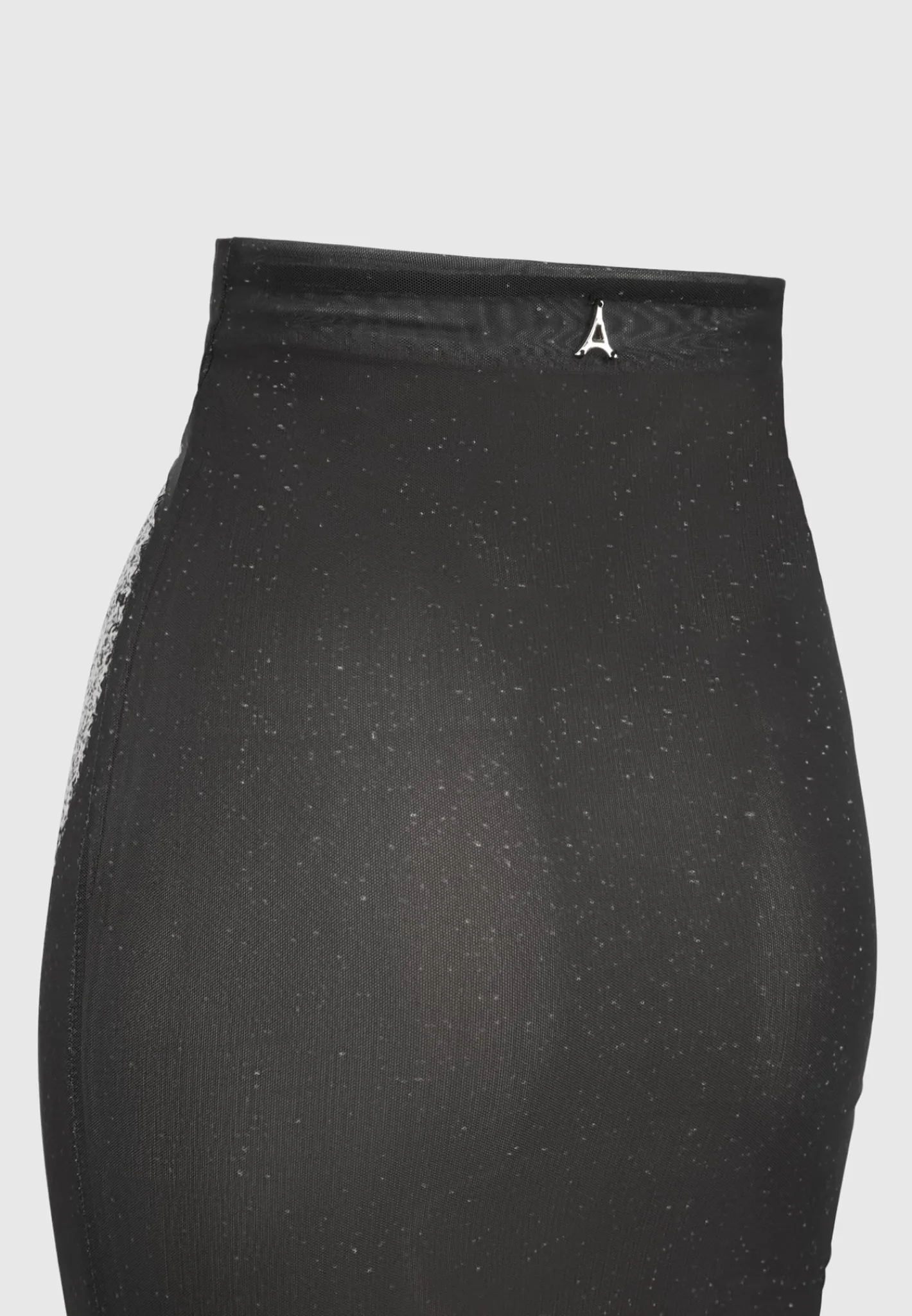Mesh Printed Maxi Skirt - Black^Manière De Voir Discount