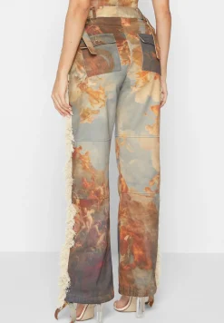 Mid Rise Art Cargo Pants with Tassels -^Manière De Voir Outlet