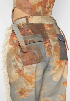 Mid Rise Art Cargo Pants with Tassels -^Manière De Voir Outlet