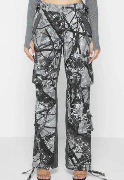 Mid Rise Camo and Denim Cargo Pants -^Manière De Voir Best