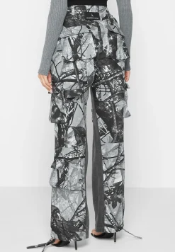 Mid Rise Camo and Denim Cargo Pants -^Manière De Voir Best