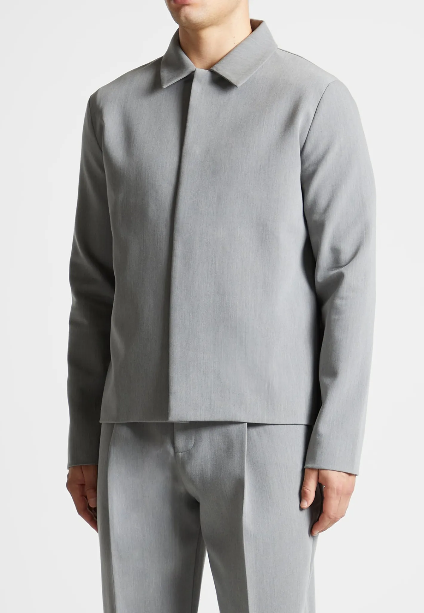 Minimal Boxy Jacket - Light Grey^Manière De Voir Sale