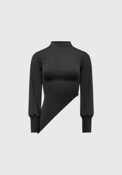 Mock Neck Asymmetric Top -^Manière De Voir Fashion