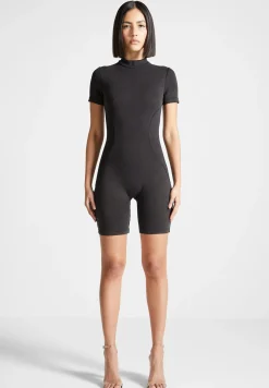 Mock Neck Playsuit - Washed Grey^Manière De Voir Clearance