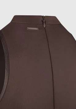 Neoprene & Satin Wrap Bodycon Dress -^Manière De Voir Hot