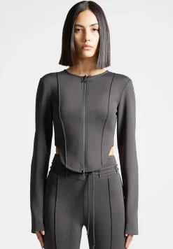 Neoprene Corset Jacket - Charcoal Grey^Manière De Voir Hot