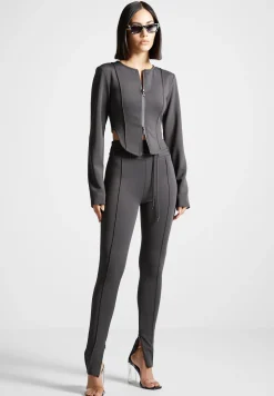 Neoprene Corset Jacket - Charcoal Grey^Manière De Voir Hot