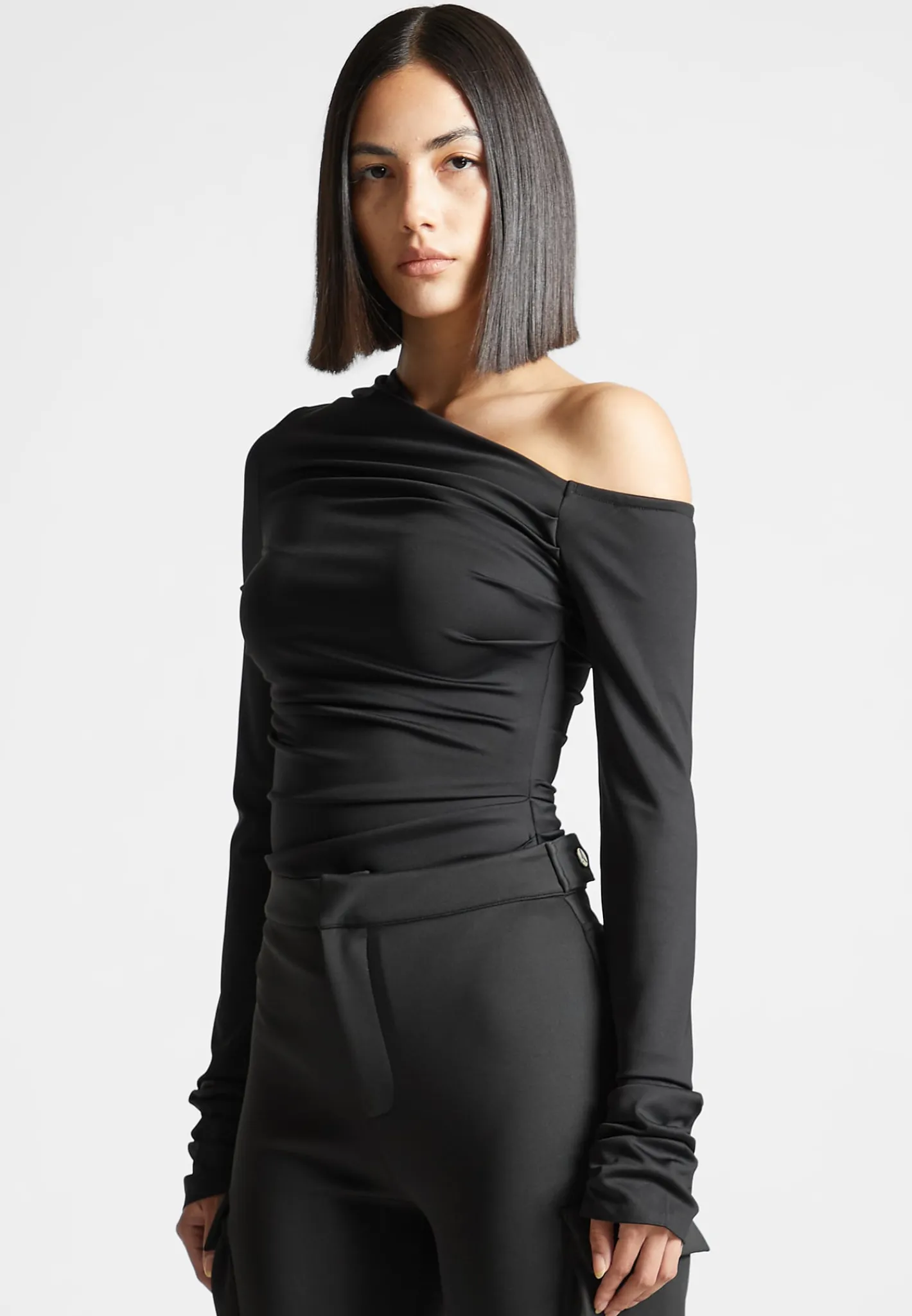 Neoprene Gathered Bodysuit -^Manière De Voir Fashion