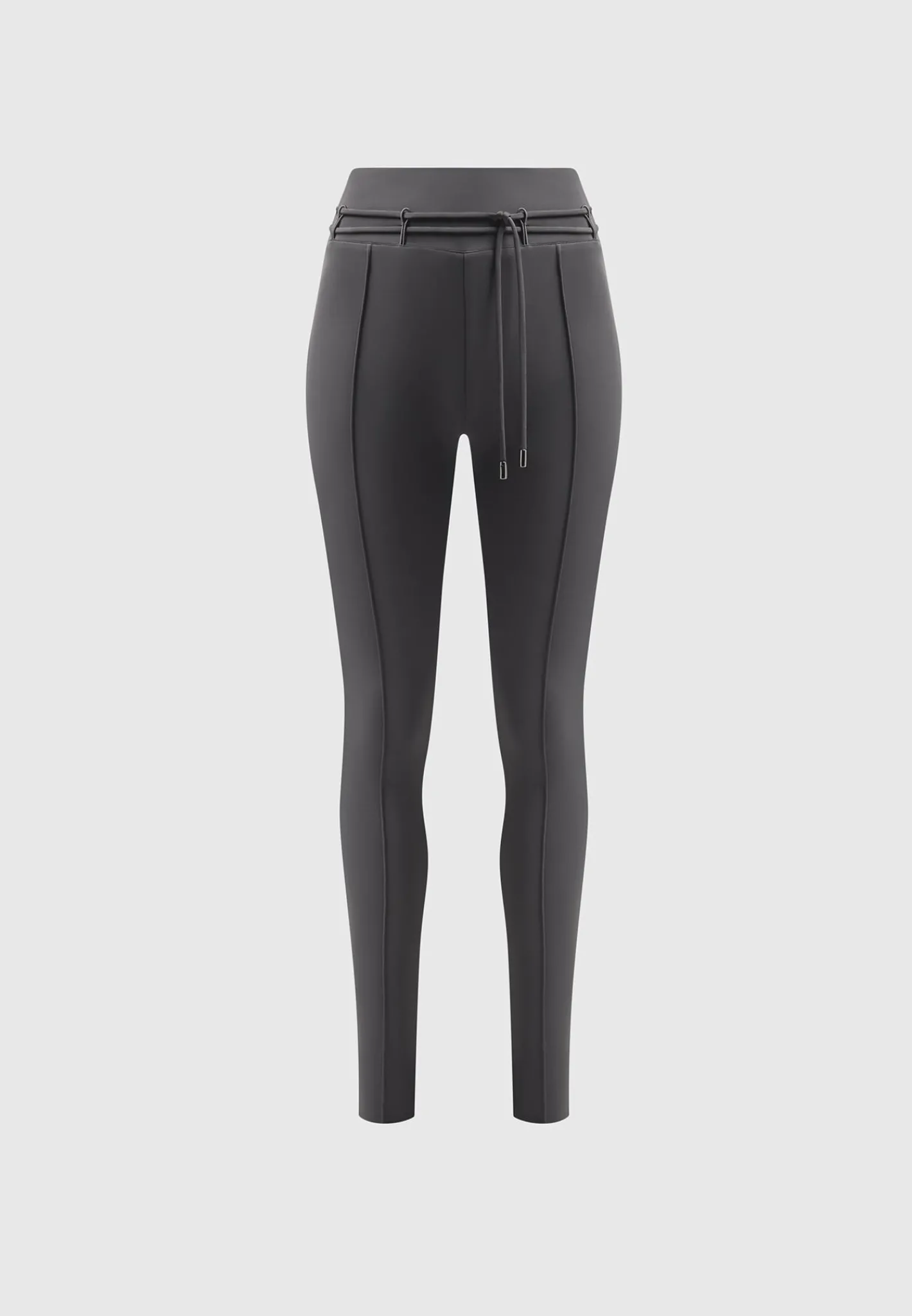 Neoprene Tie Detail Leggings - Charcoal Grey^Manière De Voir Hot