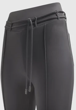 Neoprene Tie Detail Leggings - Charcoal Grey^Manière De Voir Hot