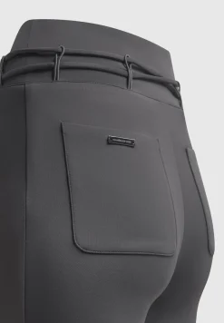 Neoprene Tie Detail Leggings - Charcoal Grey^Manière De Voir Hot