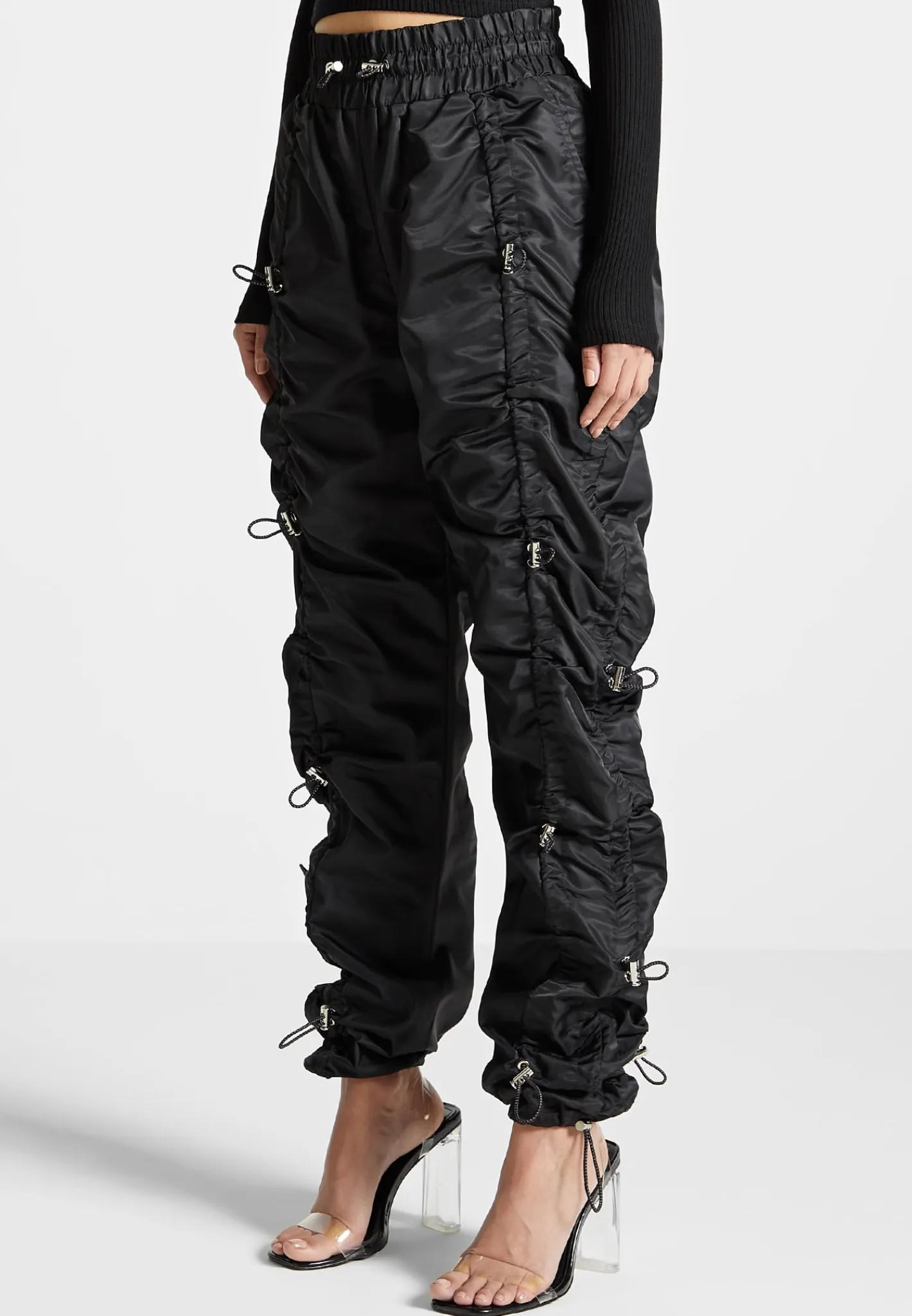 Nylon Bungee Ruched Cargo Pants -^Manière De Voir New