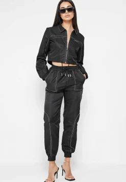 Nylon Contrast Stitch Track Jacket -^Manière De Voir Fashion