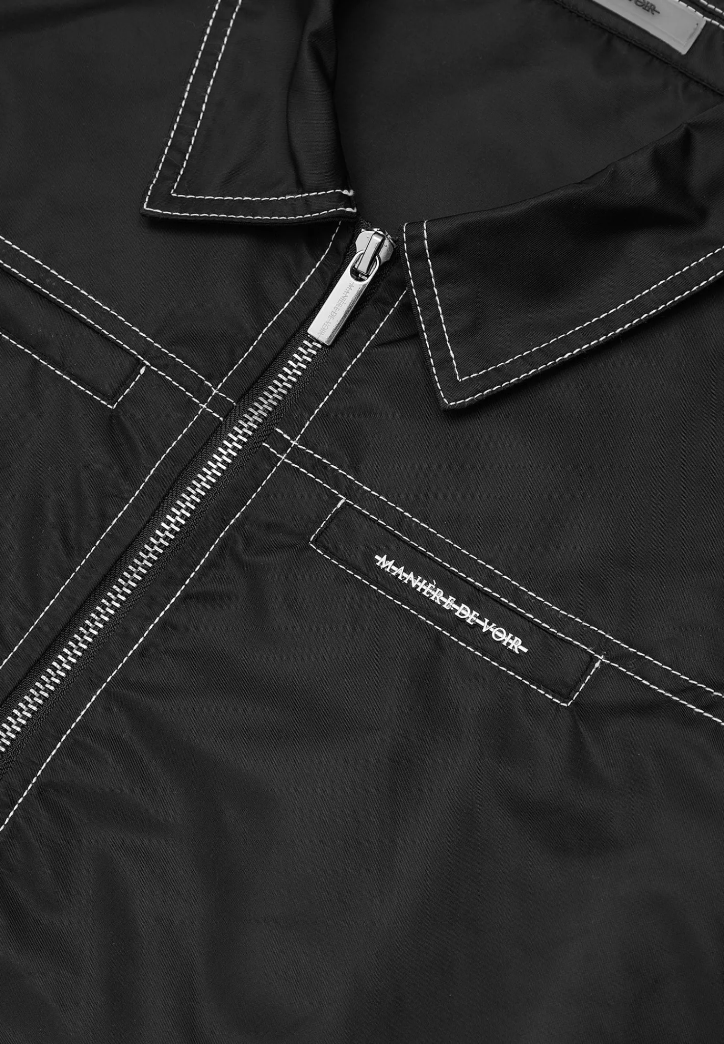 Nylon Contrast Stitch Track Jacket -^Manière De Voir Fashion