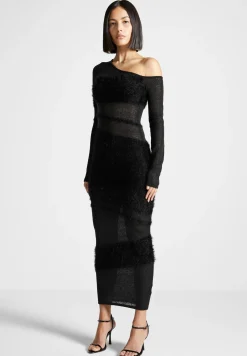 Off Shoulder Knitted Maxi Dress -^Manière De Voir Hot