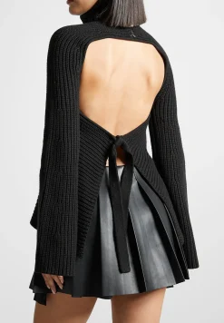 Open Back Knit Roll Neck Jumper -^Manière De Voir New