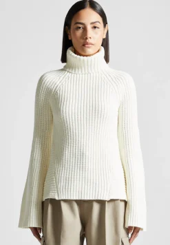 Open Back Knit Roll Neck Jumper - Off White^Manière De Voir Online