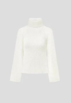 Open Back Knit Roll Neck Jumper - Off White^Manière De Voir Online