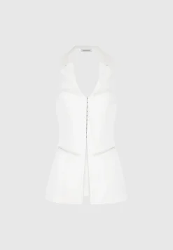 Open Back Waistcoat with Vegan Leather -^Manière De Voir New