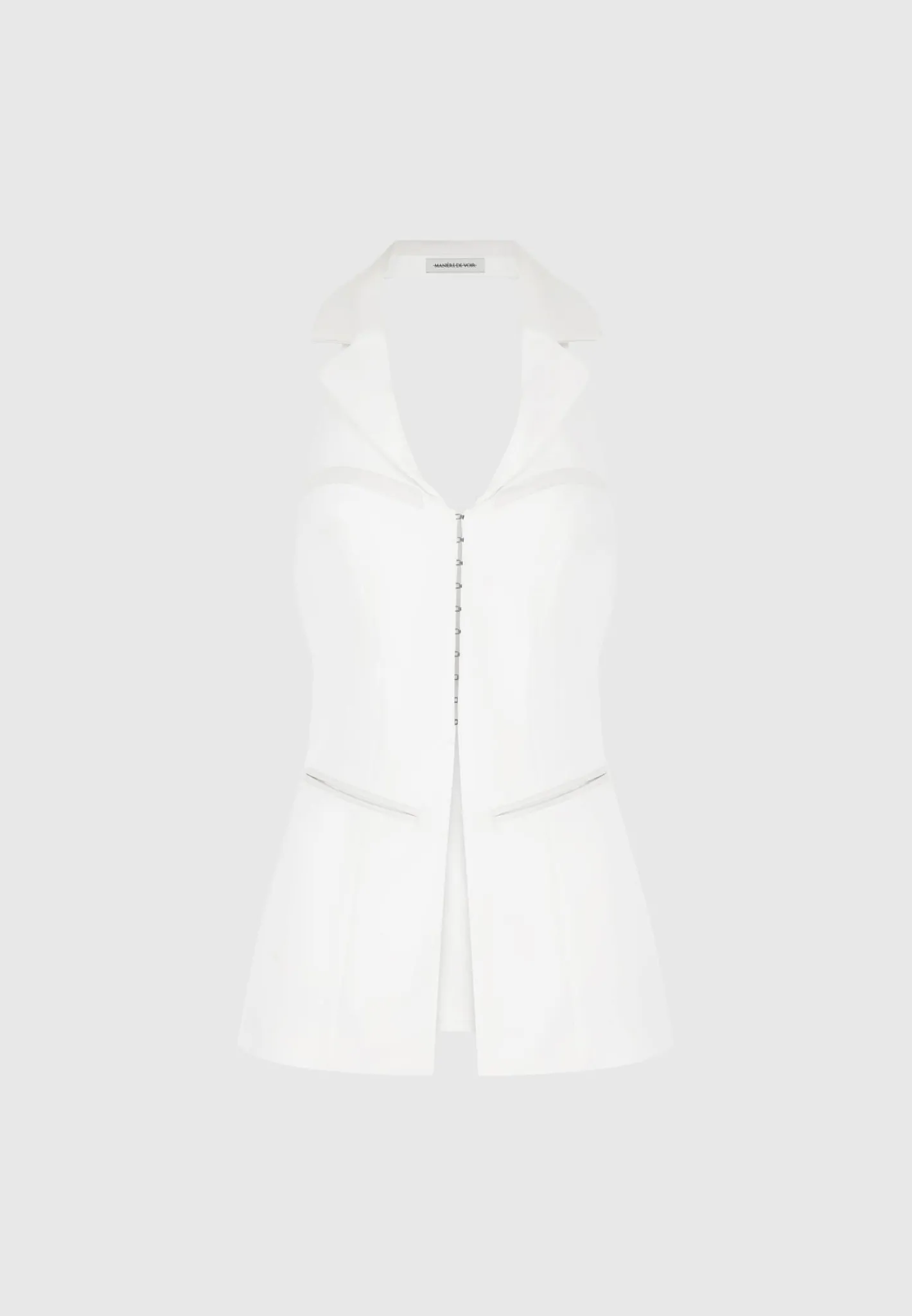 Open Back Waistcoat with Vegan Leather -^Manière De Voir New