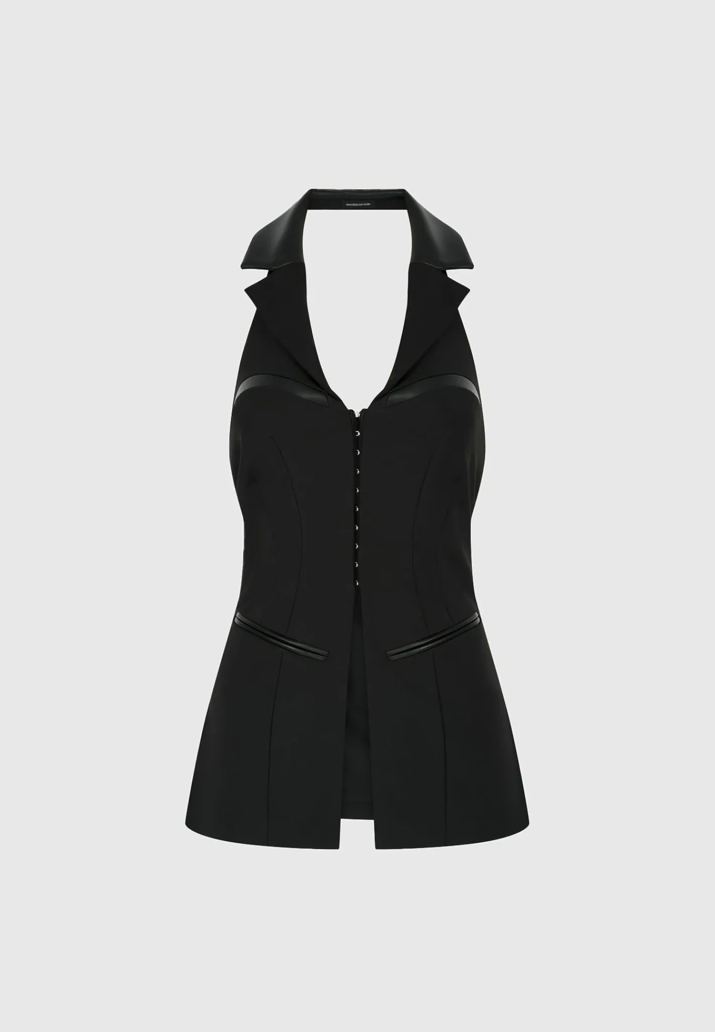 Open Back Waistcoat with Vegan Leather -^Manière De Voir Outlet