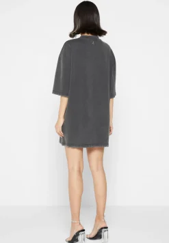 Oversized Rhinestone T-Shirt Dress - Washed Black^Manière De Voir Best
