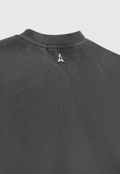 Oversized Rhinestone T-Shirt Dress - Washed Black^Manière De Voir Best