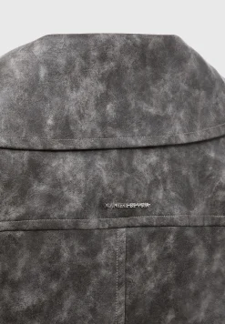 Oversized Vintage Vegan Leather Biker Jacket -^Manière De Voir Best