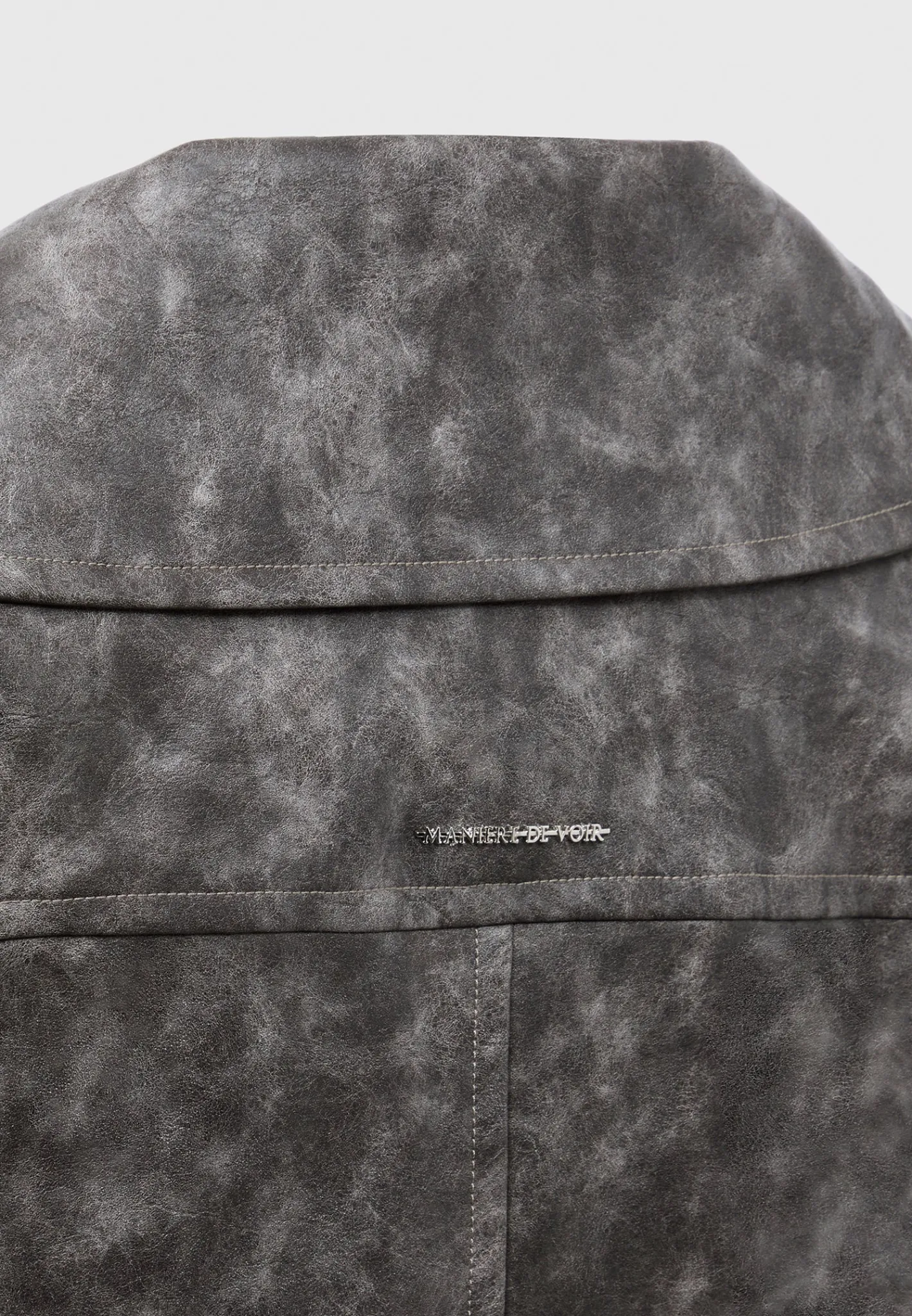 Oversized Vintage Vegan Leather Biker Jacket -^Manière De Voir Best