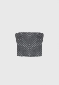 Pinstripe Bandeau Corset Top -^Manière De Voir Fashion
