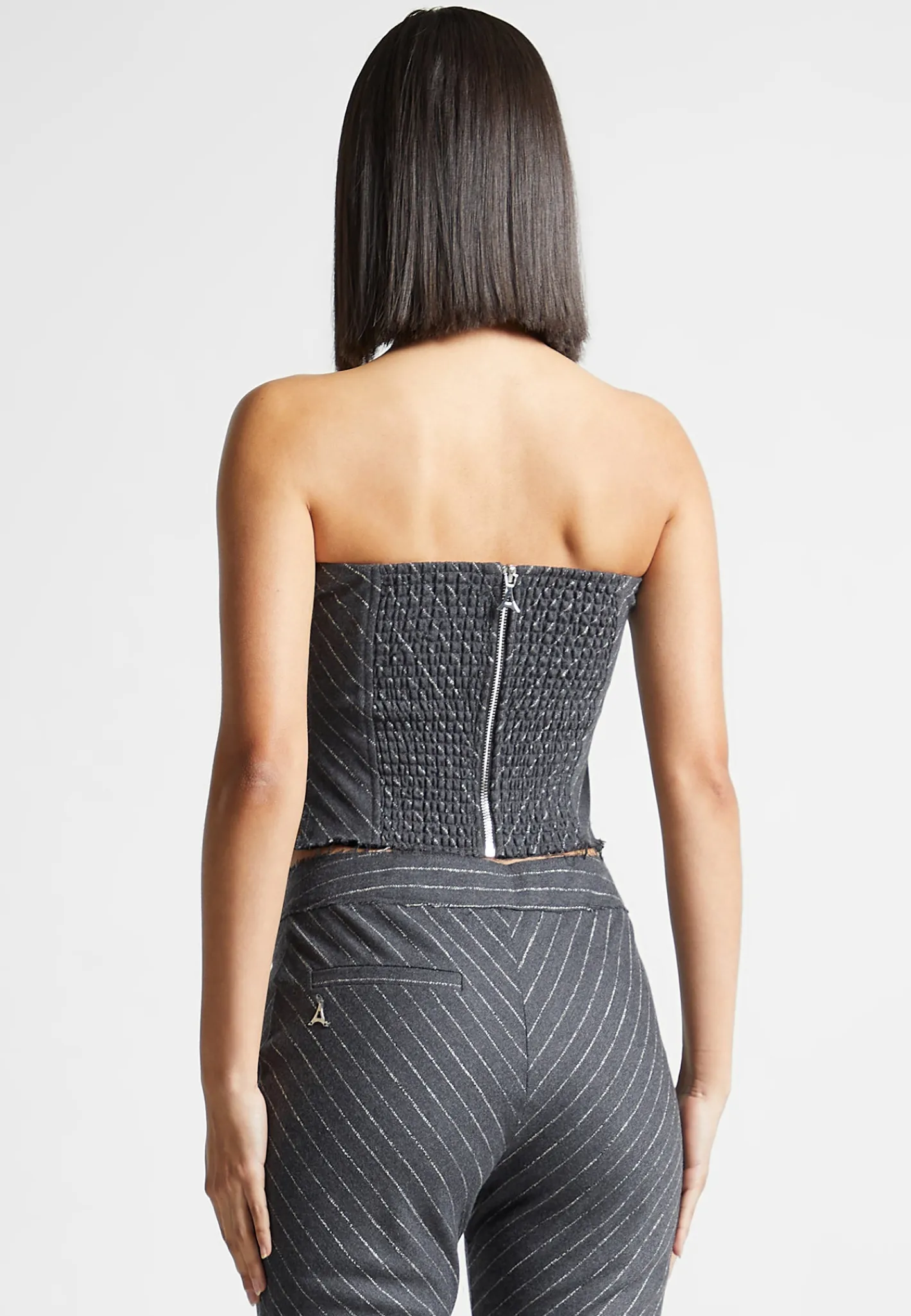 Pinstripe Bandeau Corset Top -^Manière De Voir Fashion