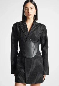 Pinstripe Blazer Dress with Reversible Corset -^Manière De Voir Hot