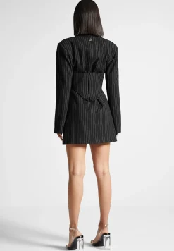 Pinstripe Blazer Dress with Reversible Corset -^Manière De Voir Hot