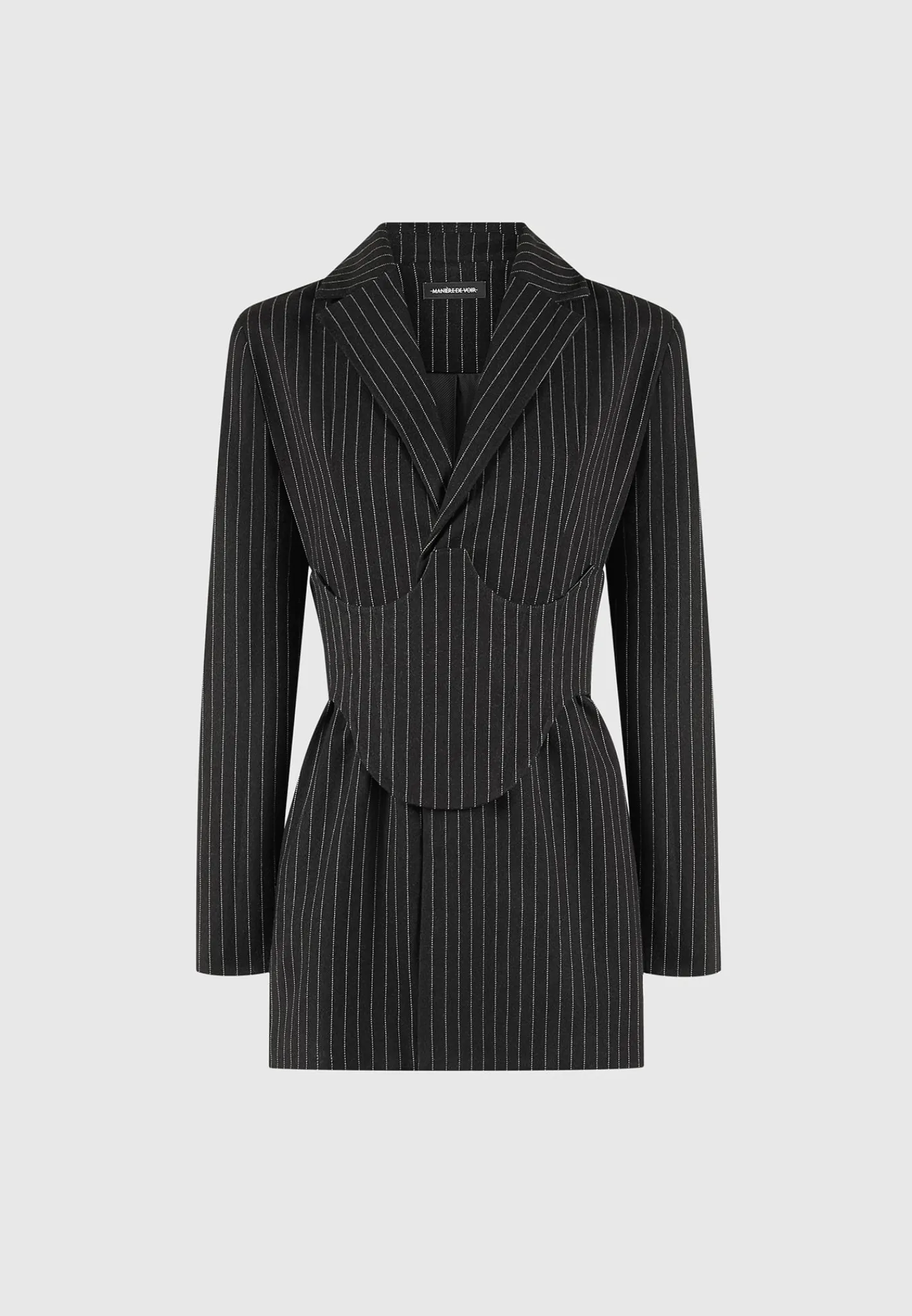 Pinstripe Blazer Dress with Reversible Corset -^Manière De Voir Hot