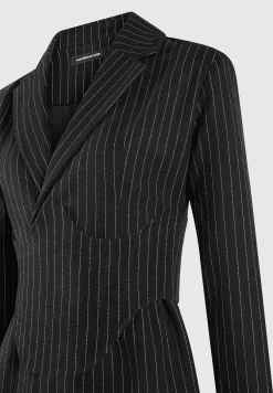 Pinstripe Blazer Dress with Reversible Corset -^Manière De Voir Hot
