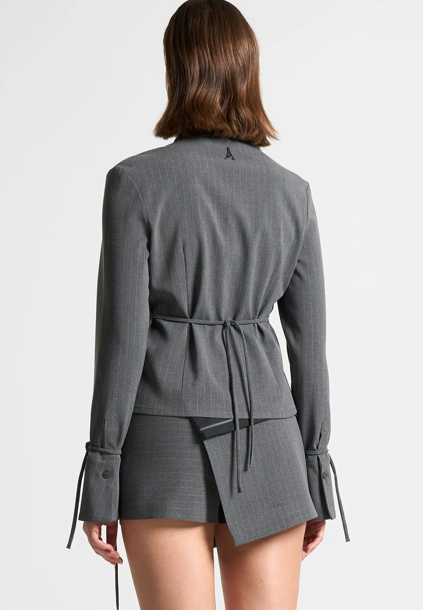 Pinstripe Cinch Tailored Shirt with Ties -^Manière De Voir Hot