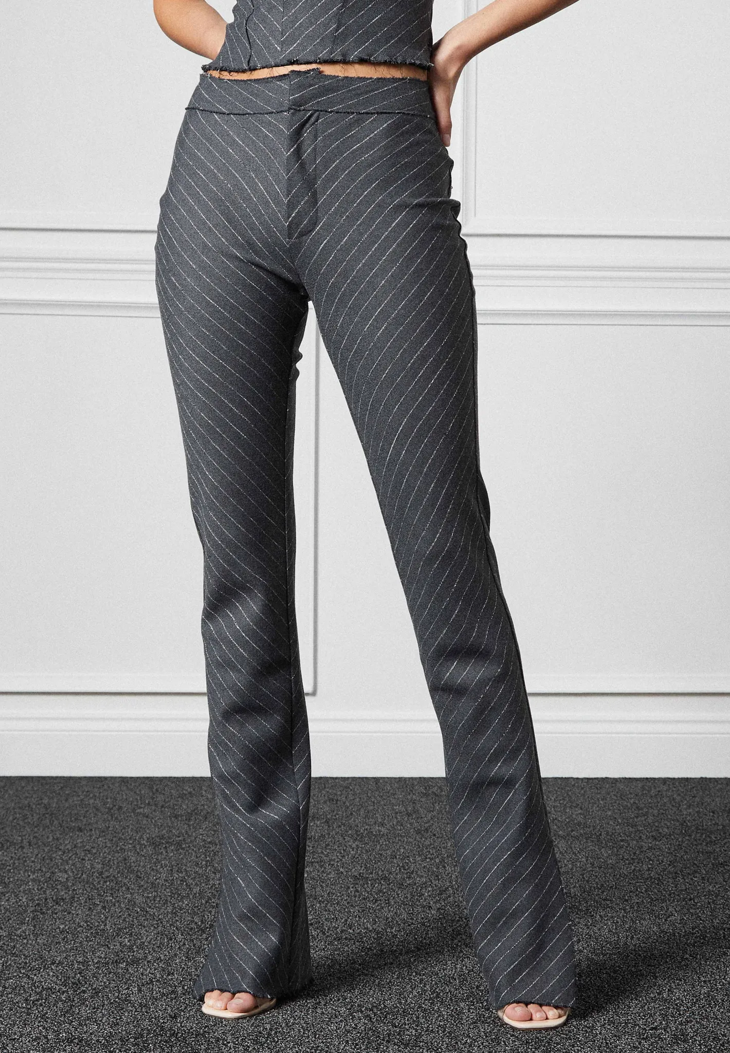 Pinstripe Mini Flared Trousers -^Manière De Voir Sale