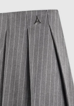 Pinstripe Pleated Skort - Grey Pinstripe^Manière De Voir Sale